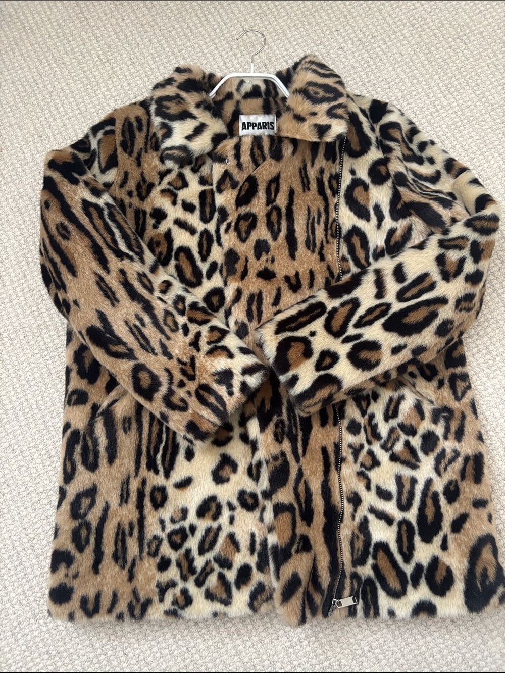 Apparis Leopard Faux Fur Jacket - Brown, Black, Tan - Picture 8 of 8